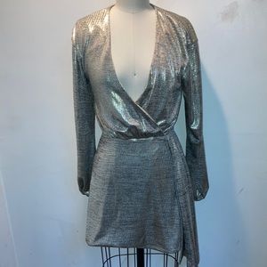House of Harlow by Revolve Lurex Gold Dress size S